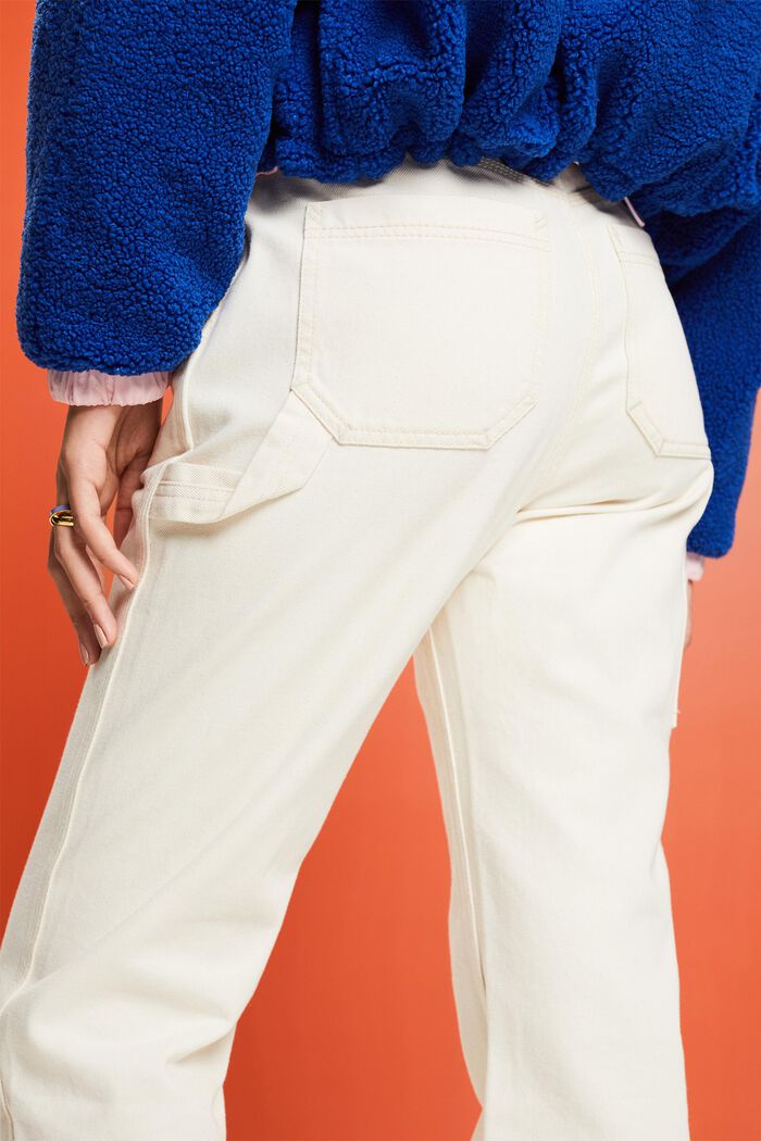 Jeans med raka ben och hög midja, OFF WHITE, detail image number 2