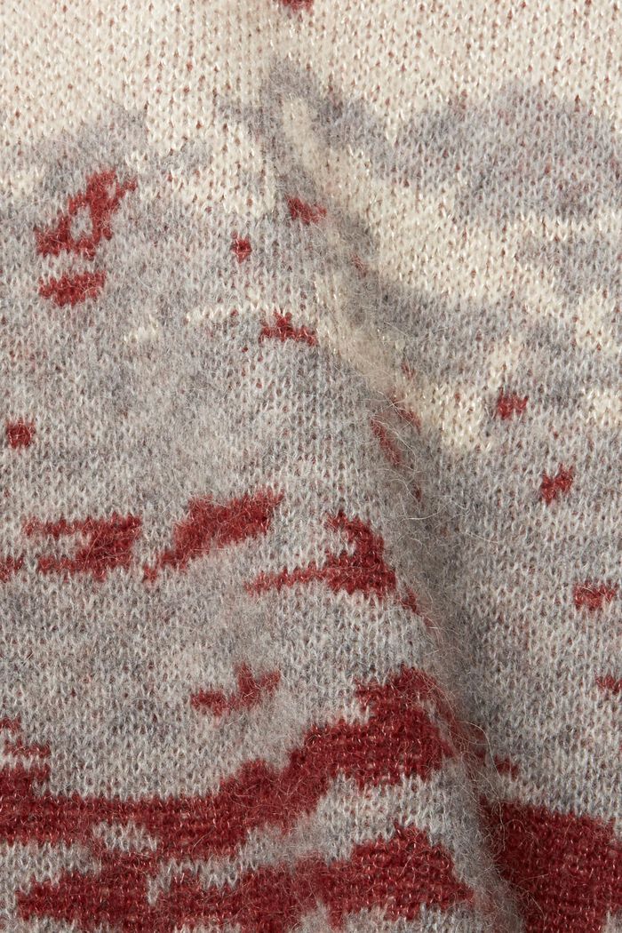 V-ringad tröja i ullmix, TERRACOTTA, detail image number 6