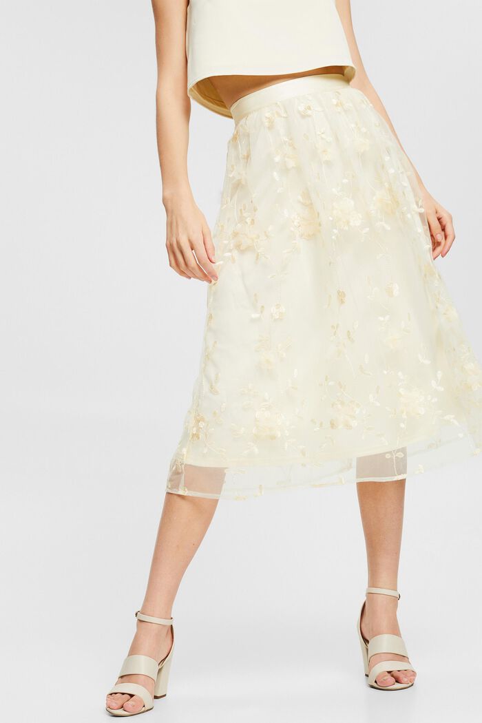 Utställd kjol med blombrodyr, ICE, detail image number 0