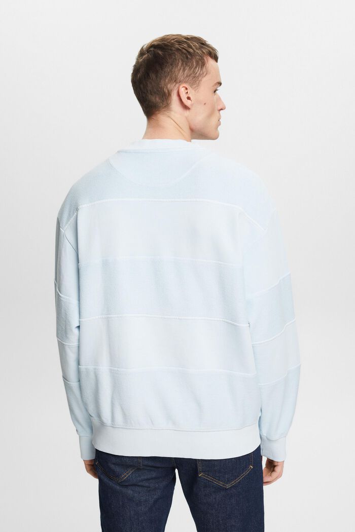 Sweatshirt i texturerad ekologisk bomull, LIGHT BLUE, detail image number 2