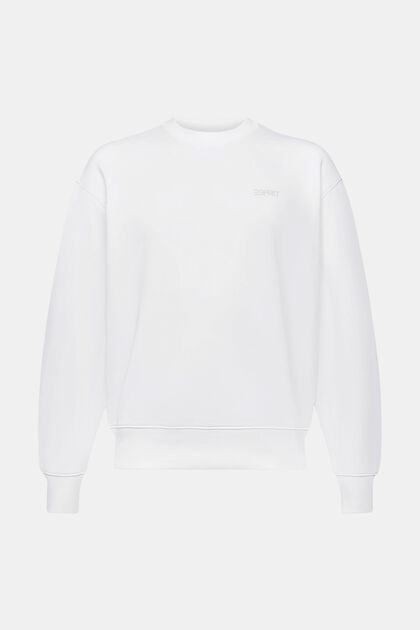Sweatshirt i fleece med logo, unisexmodell