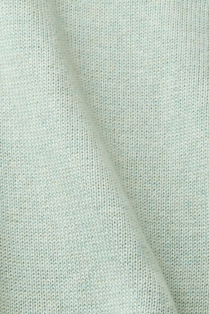 Stickad jumper av hållbar bomull, LIGHT AQUA GREEN, detail image number 6