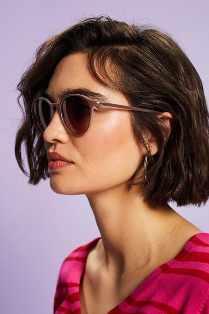 Runda solglasögon med tonade glas i unisexmodell