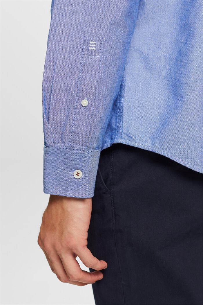 Button down-skjorta i bomullspoplin, BRIGHT BLUE, detail image number 2