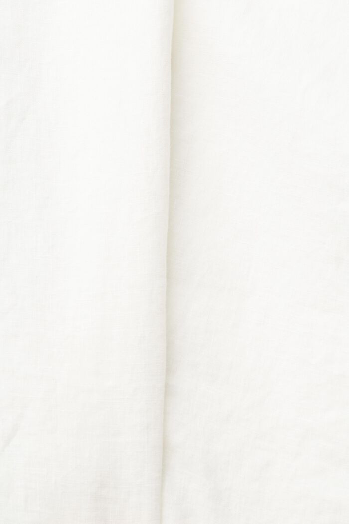 Linneblus med blombroderi, OFF WHITE, detail image number 4
