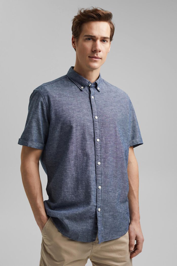 Linne/ekologisk bomull: kortärmad skjorta