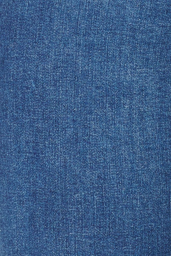Jeans med midjeband över magen, ekologisk bomull, BLUE MEDIUM WASHED, detail image number 3
