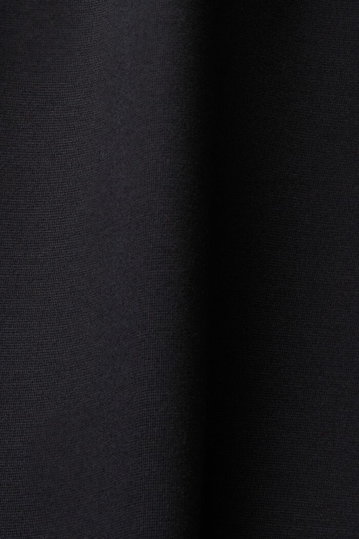 Jerseyklänning med krage och dragkedja, BLACK, detail image number 5