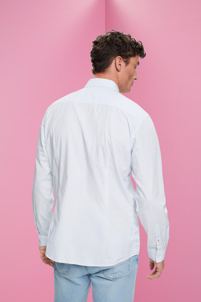 Helmönstrad skjorta med smal passform, WHITE, detail image number 3