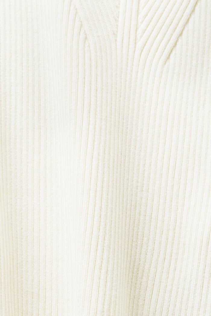 Ribbstickad V-ringad tröja, ICE, detail image number 6