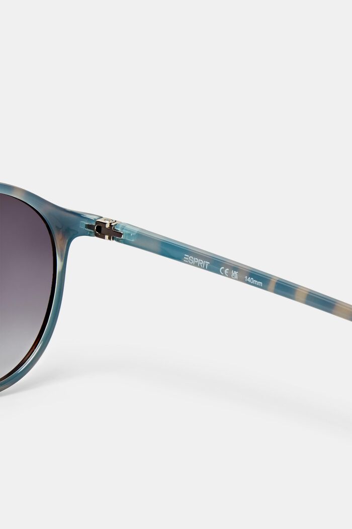 Runda solglasögon med tonade glas i unisexmodell, DEMI BLUE, detail image number 3