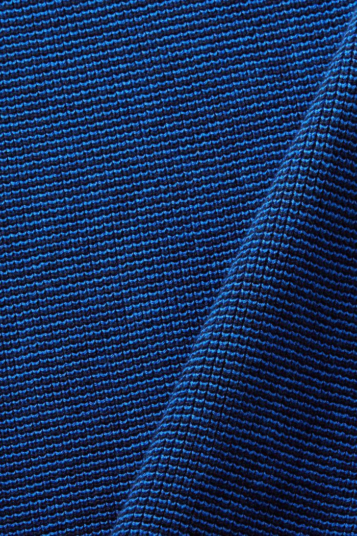 Randig tröja med halvpolokrage, NAVY, detail image number 5