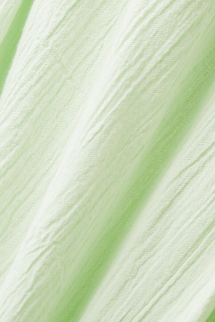Blus i texturerad bomull, CITRUS GREEN, detail image number 6