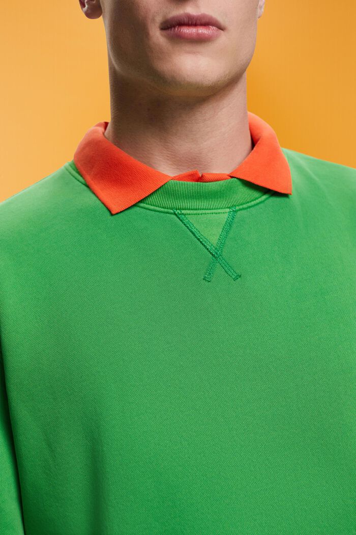 Enkel sweatshirt med normal passform, GREEN, detail image number 2