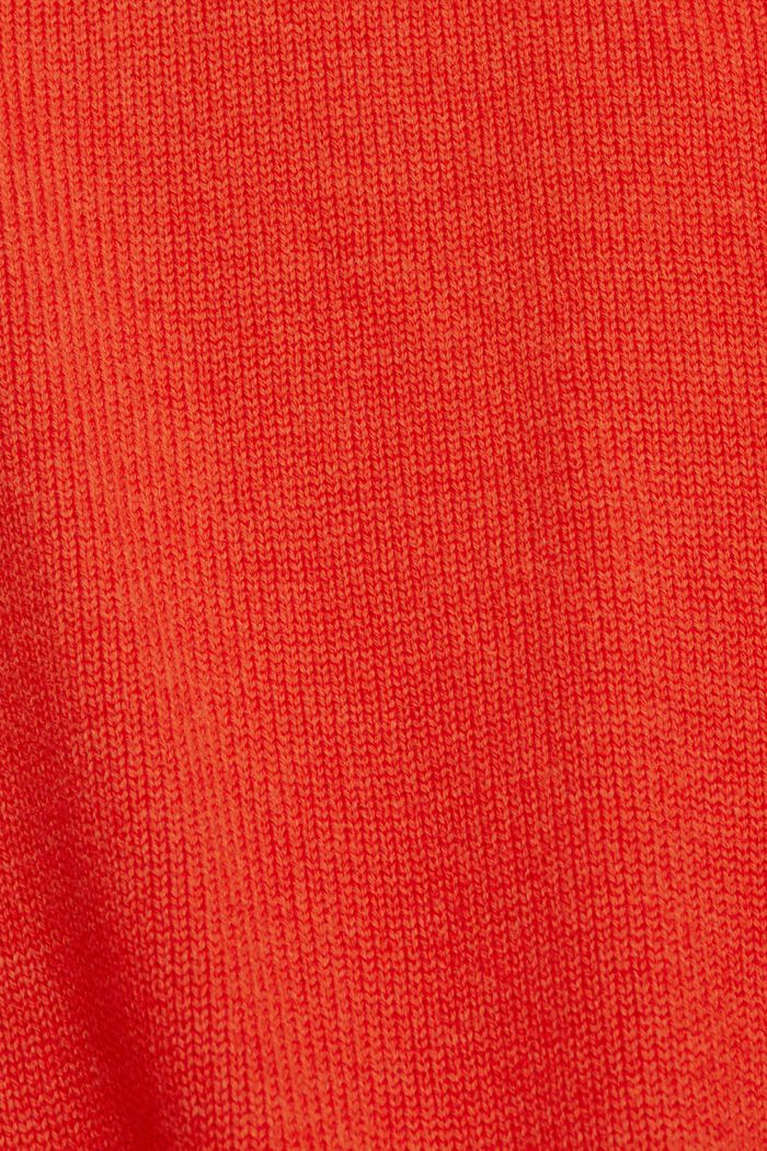 Stickad jumper av hållbar bomull, RED, detail image number 1