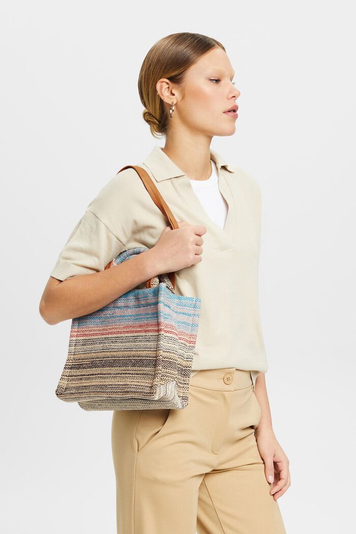 Liten shoppingväska i flerfärgad design, MULTI COLOUR, detail image number 3