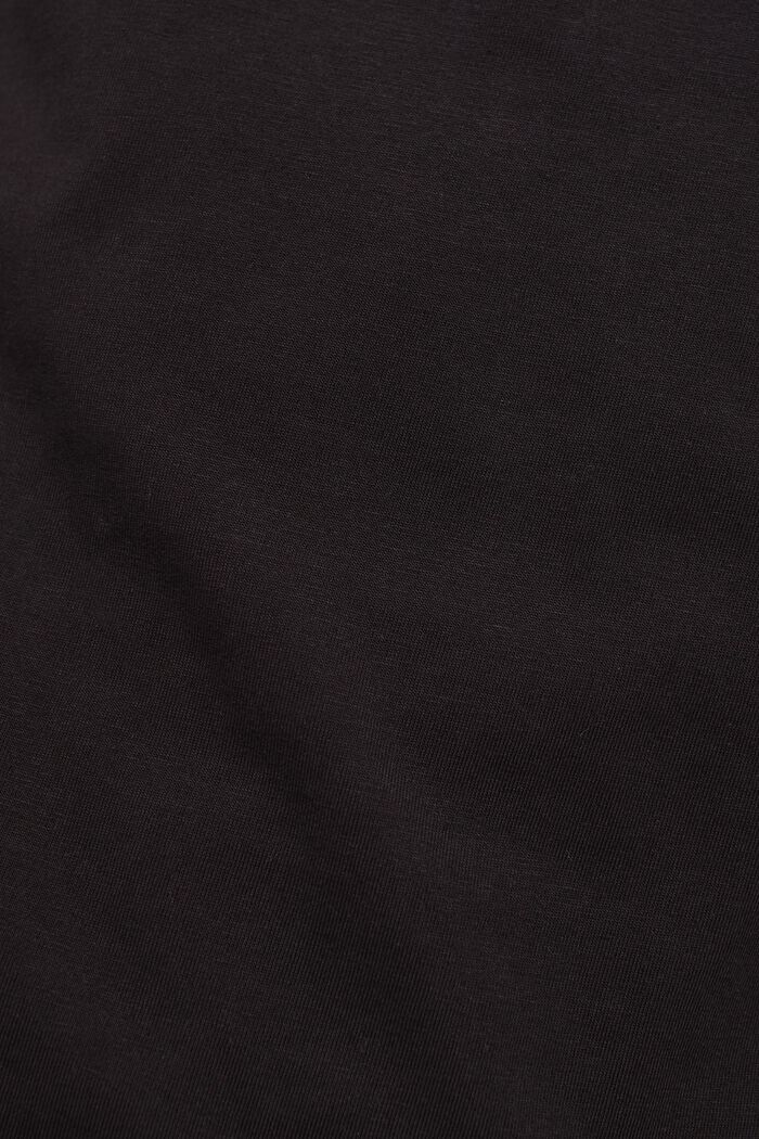 Jersey-T-shirt med broderi, 100% bomull, BLACK, detail image number 5