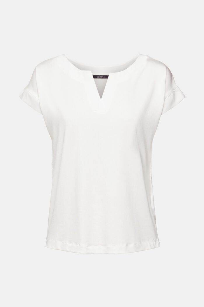 V-ringad T-shirt, TENCEL™, OFF WHITE, detail image number 2