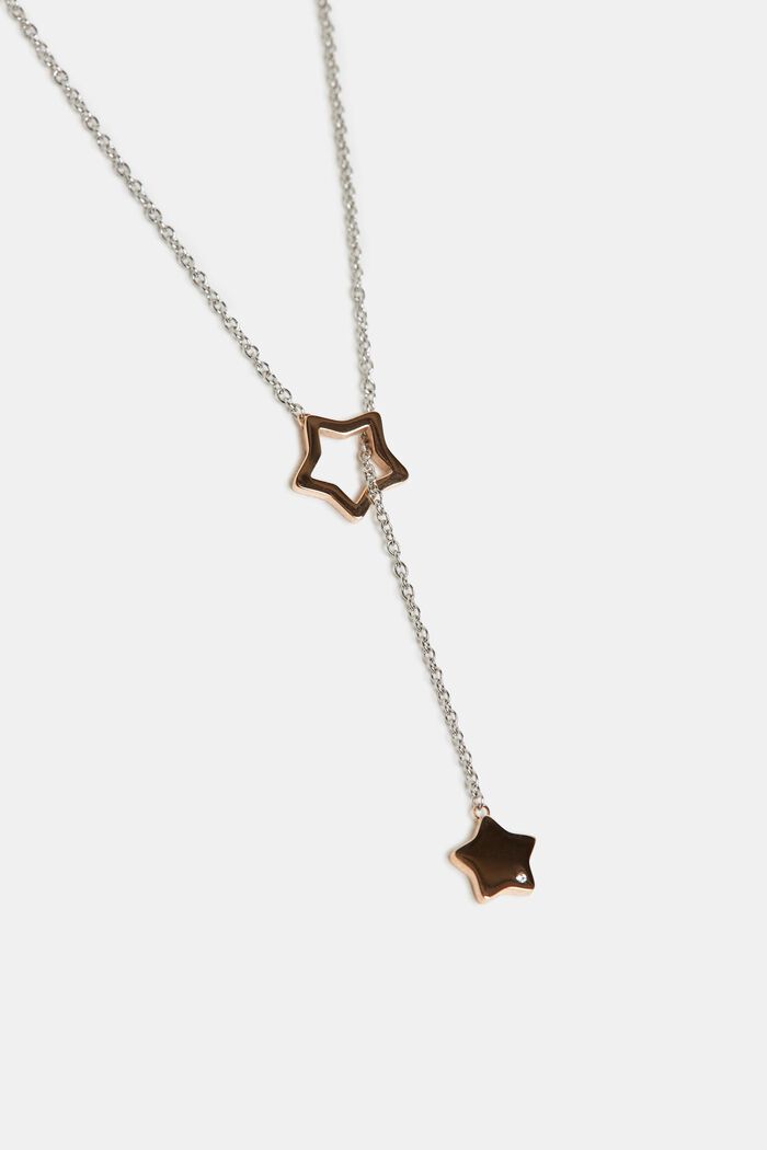 Halsband med stjärnhängen, rostfritt stål, ROSEGOLD, detail image number 1