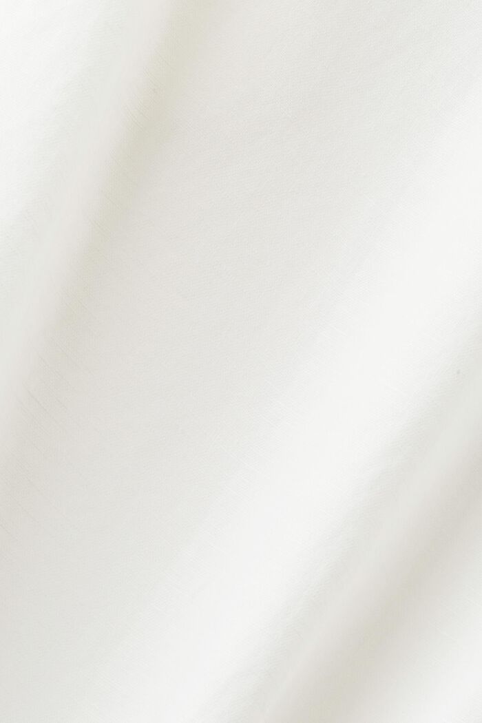 Kortärmad skjorta i mix av linne och bomull, OFF WHITE, detail image number 6