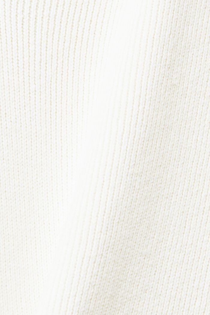 V-ringad tröja i hållbar bomull, OFF WHITE, detail image number 5