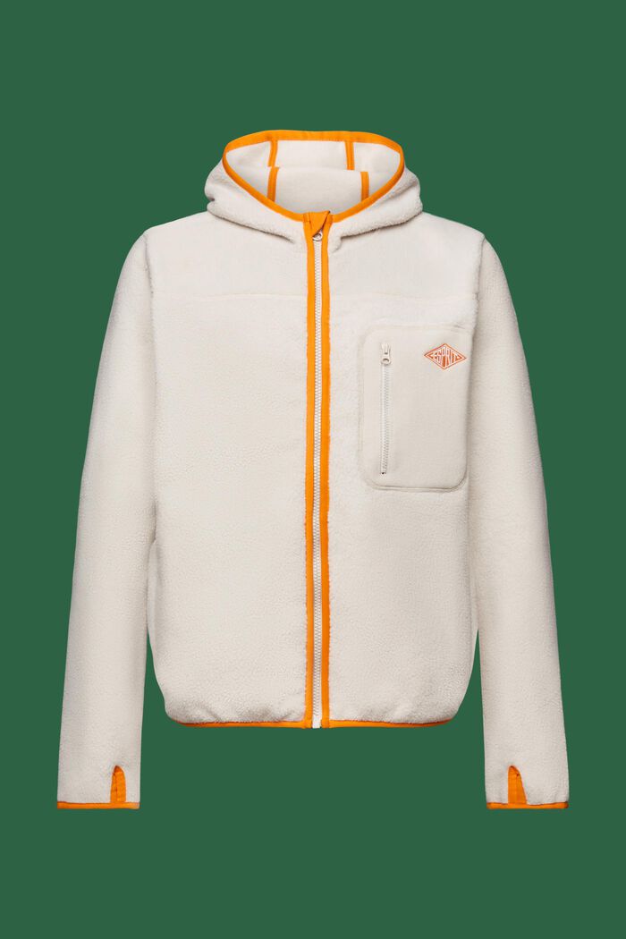 Sweatshirt med logotryck och huva, OFF WHITE, detail image number 6
