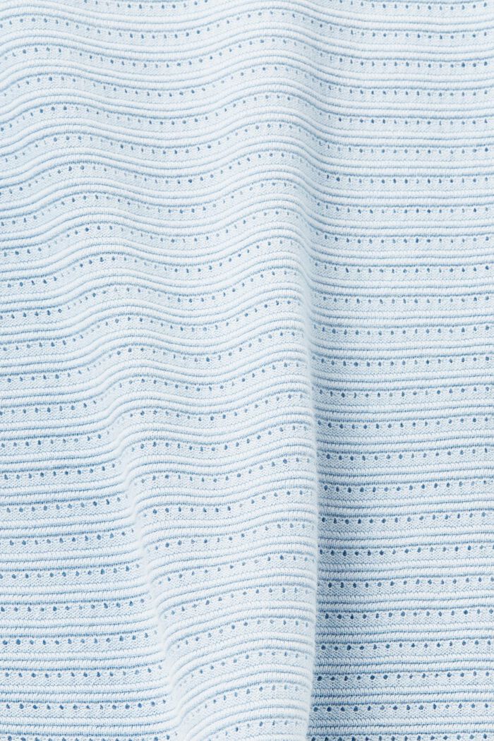 Randig tröja i olika stickmönster, PASTEL BLUE, detail image number 5
