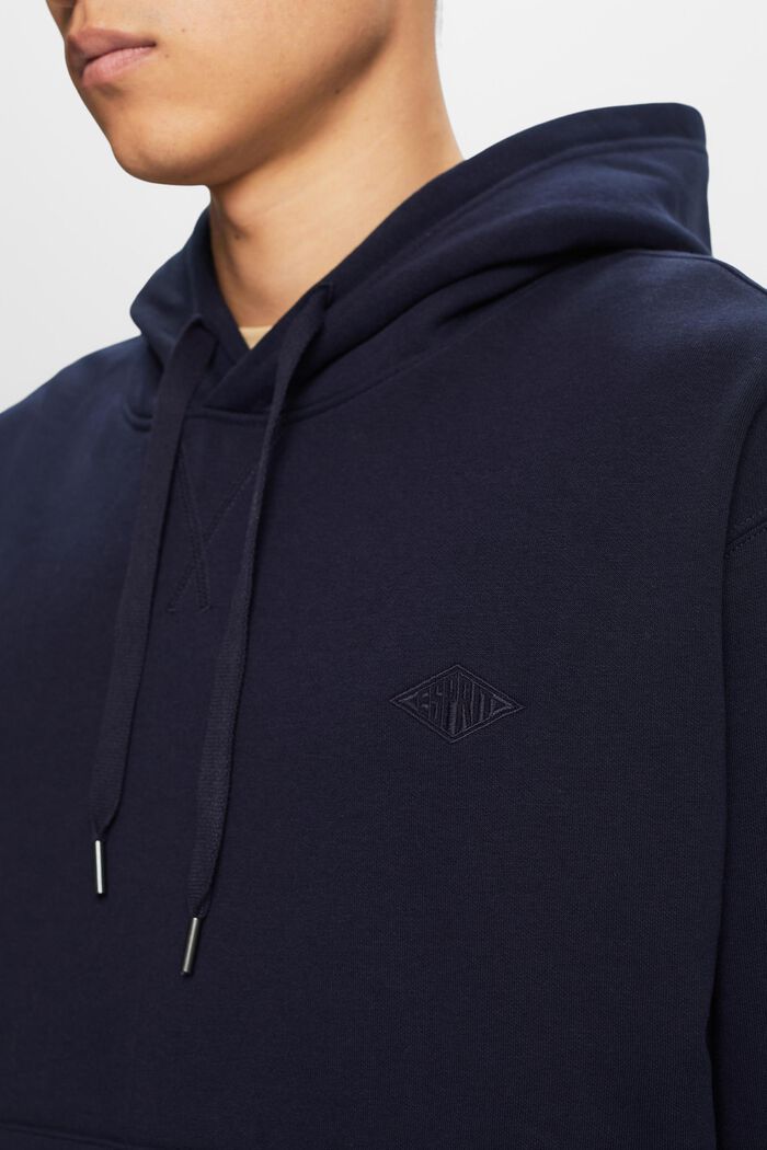 Sweatshirt med huva och logobroderi, NAVY, detail image number 1