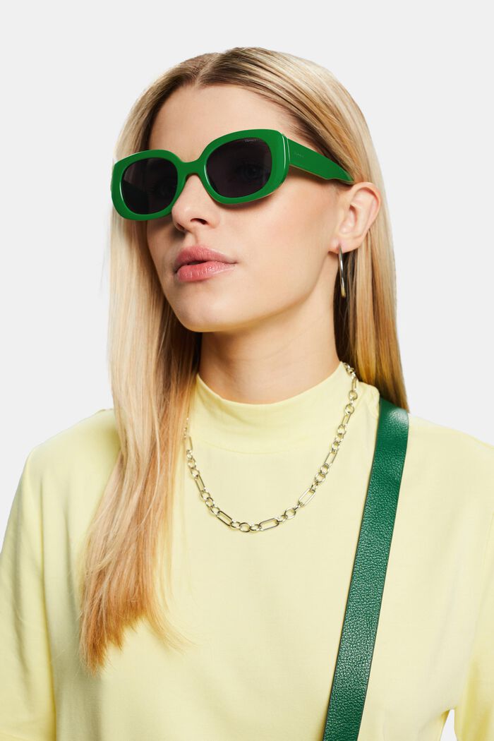 Fyrkantiga solglasögon, GREEN, detail image number 4