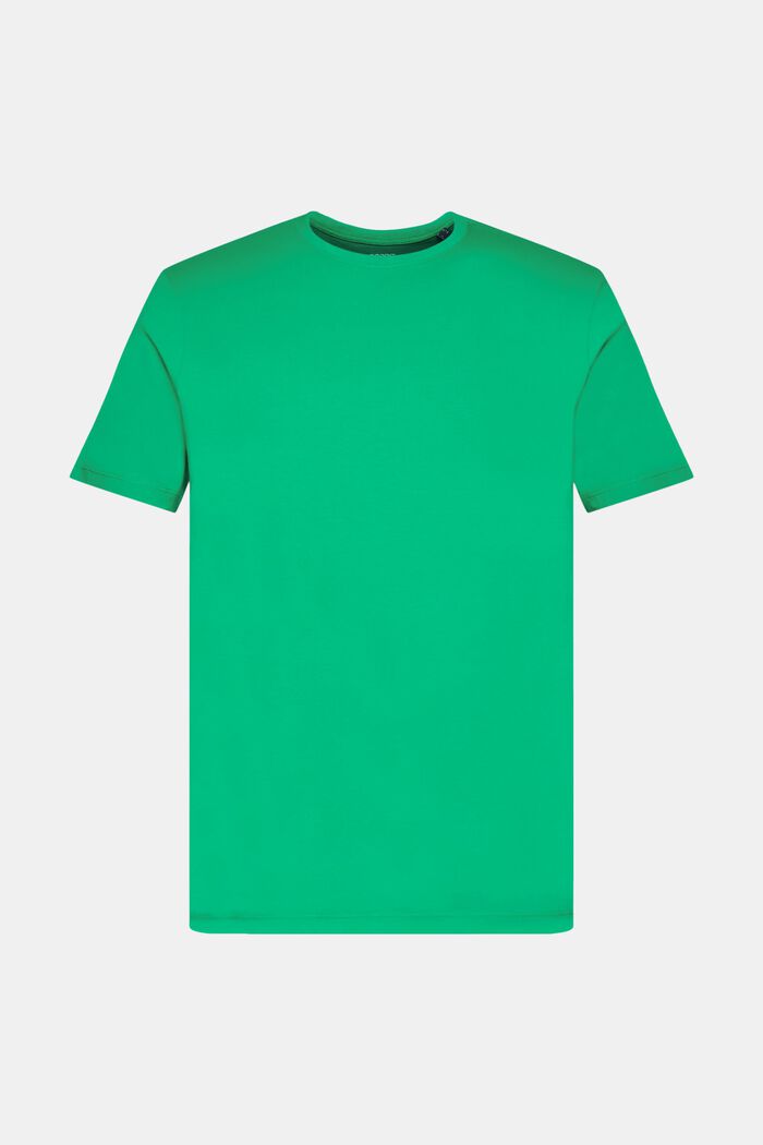 T-shirt i pimabomull med smal passform, GREEN, detail image number 6
