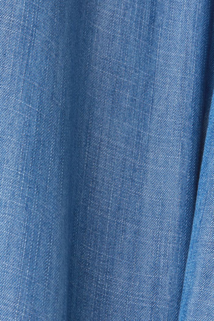 Skjortklänning i denim med avtagbart knytskärp, BLUE MEDIUM WASHED, detail image number 4