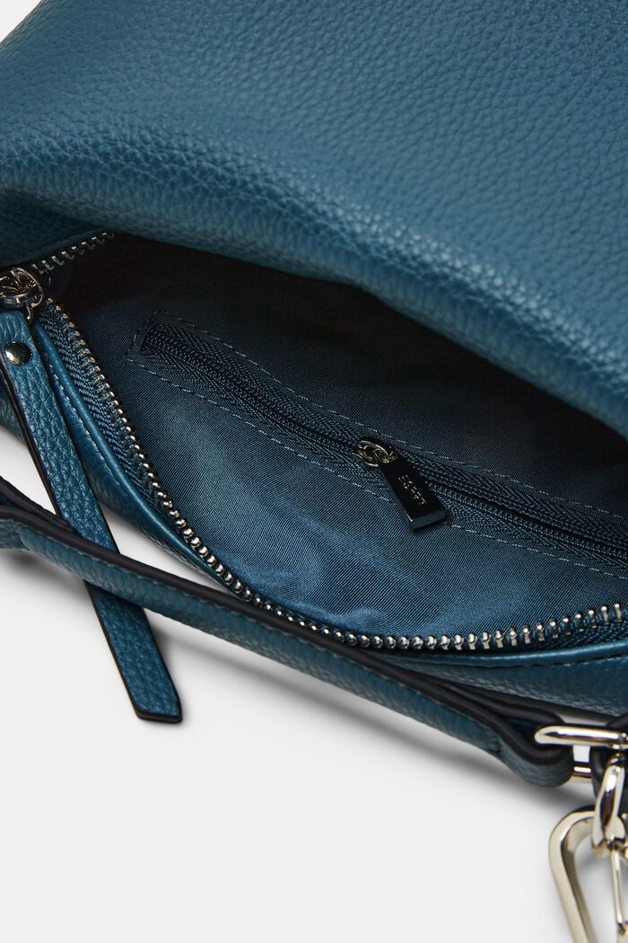 Miniväska i veganskt läder, PETROL BLUE, detail image number 3