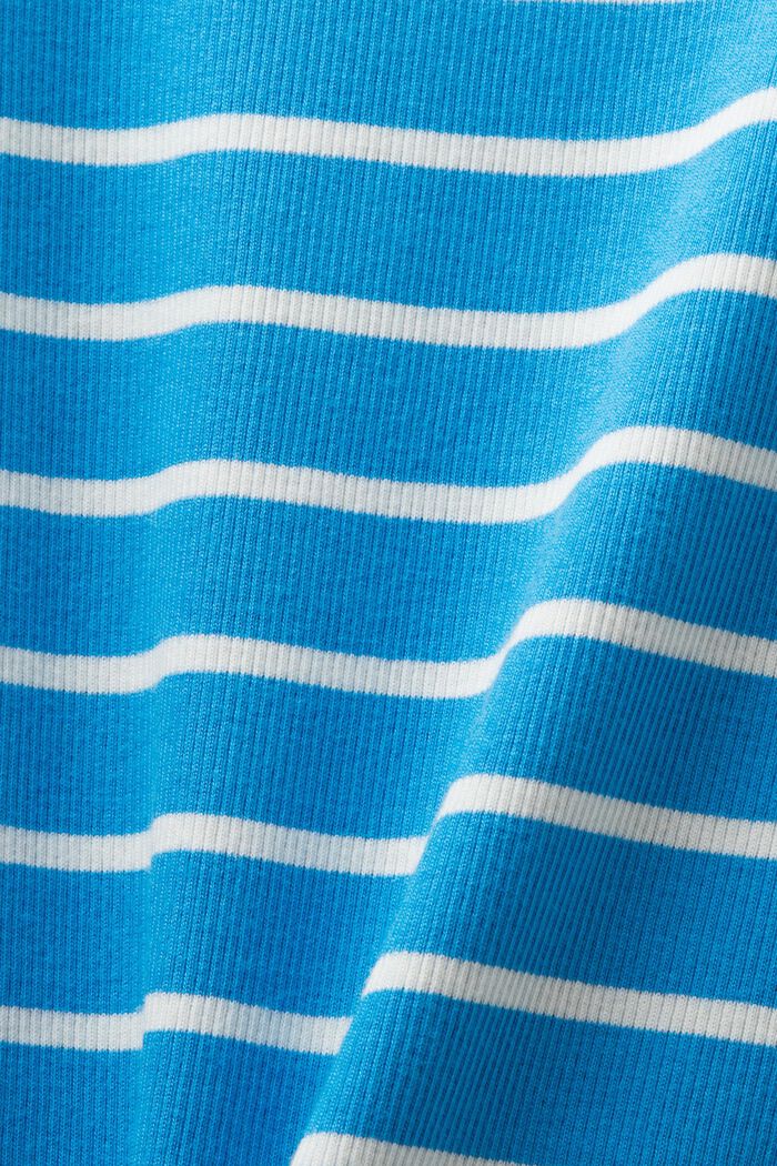 Randig ribbstickad topp, BLUE, detail image number 4