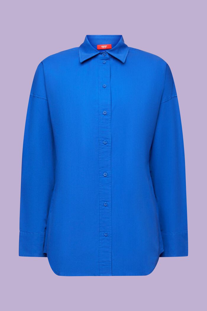 Poplinskjorta i bomull, BRIGHT BLUE, detail image number 6