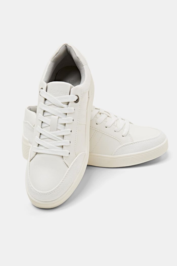 Sneakers i skinnlook, WHITE, detail image number 6