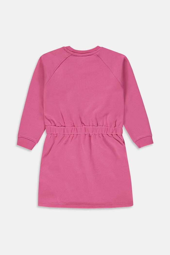 Midiklänning i bomull, sweatshirtmodell, PINK FUCHSIA, detail image number 1