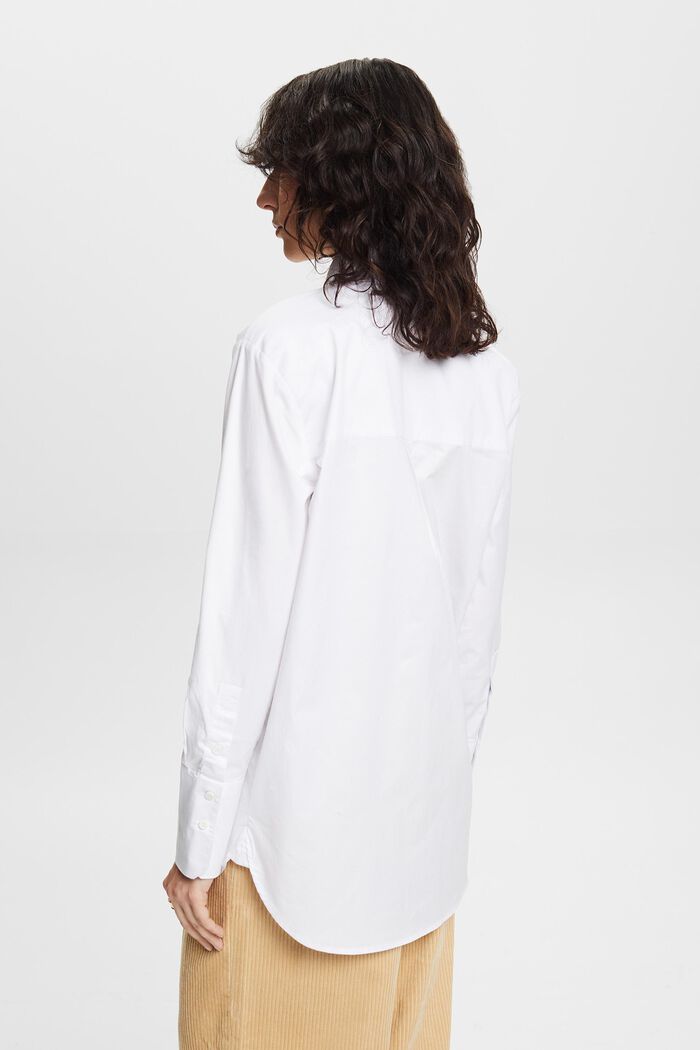 Skjortblus med ledig passform, WHITE, detail image number 4