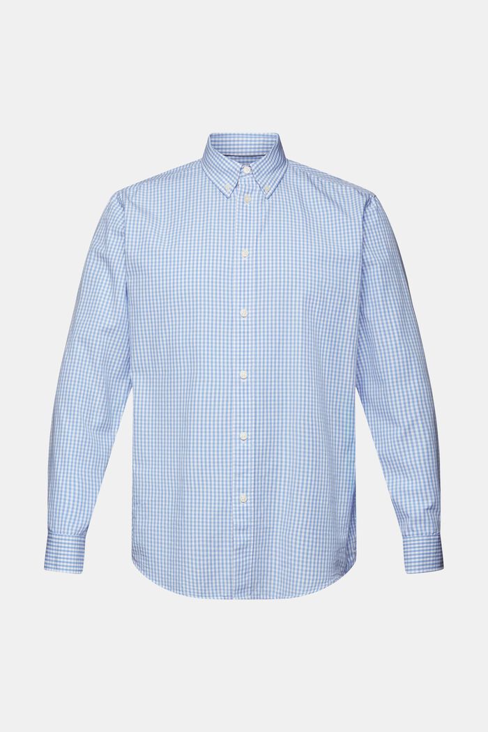 Vichy button down-skjorta, 100 % bomull, BRIGHT BLUE, detail image number 5