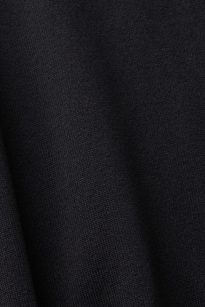 Stickad knälång klänning, BLACK, detail image number 5