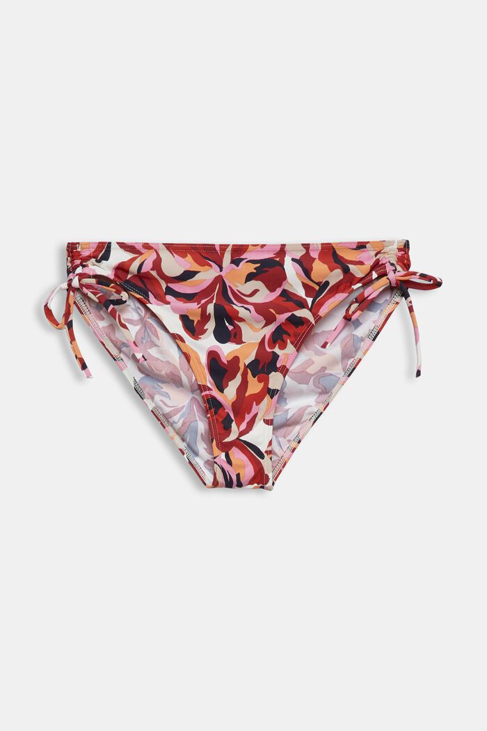 Carilo beach bikiniunderdel med blomtryck, DARK RED, detail image number 4