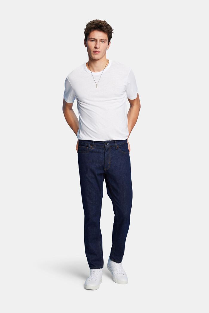 Avslappnade jeans med smal passform, BLUE RINSE, detail image number 1