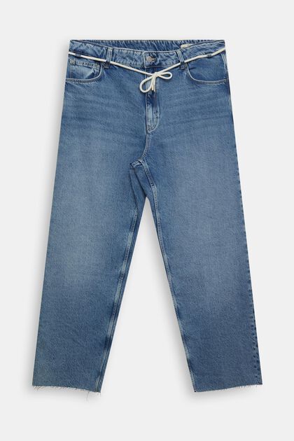 Jeans i dad-modell av hållbar bomullsdenim