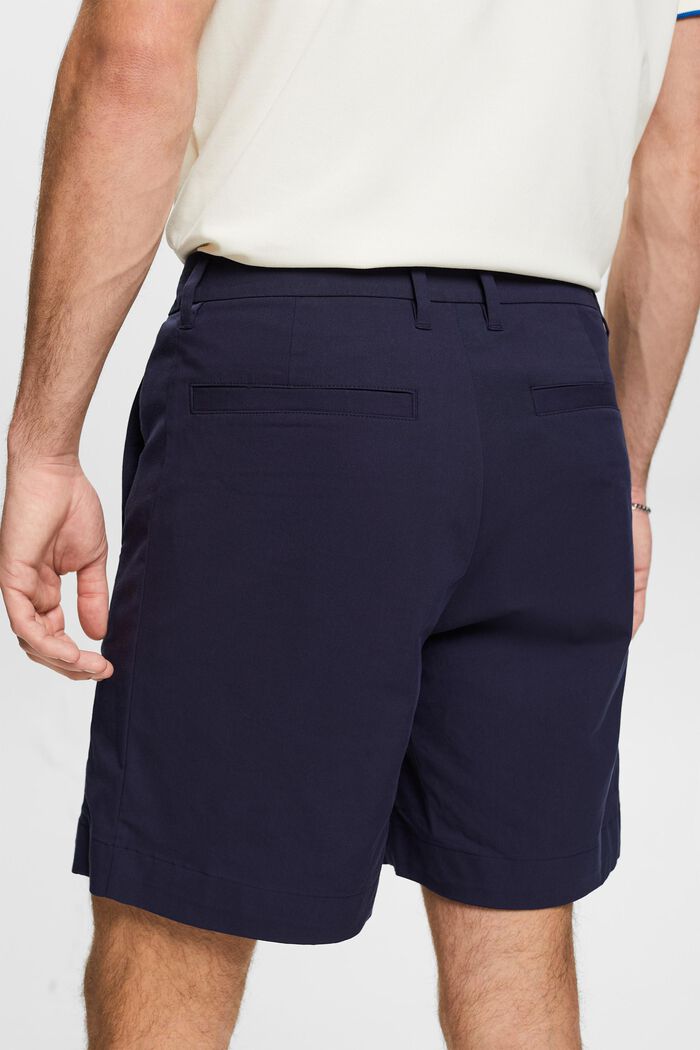 Chinoshorts i twill med stretch, NAVY, detail image number 3