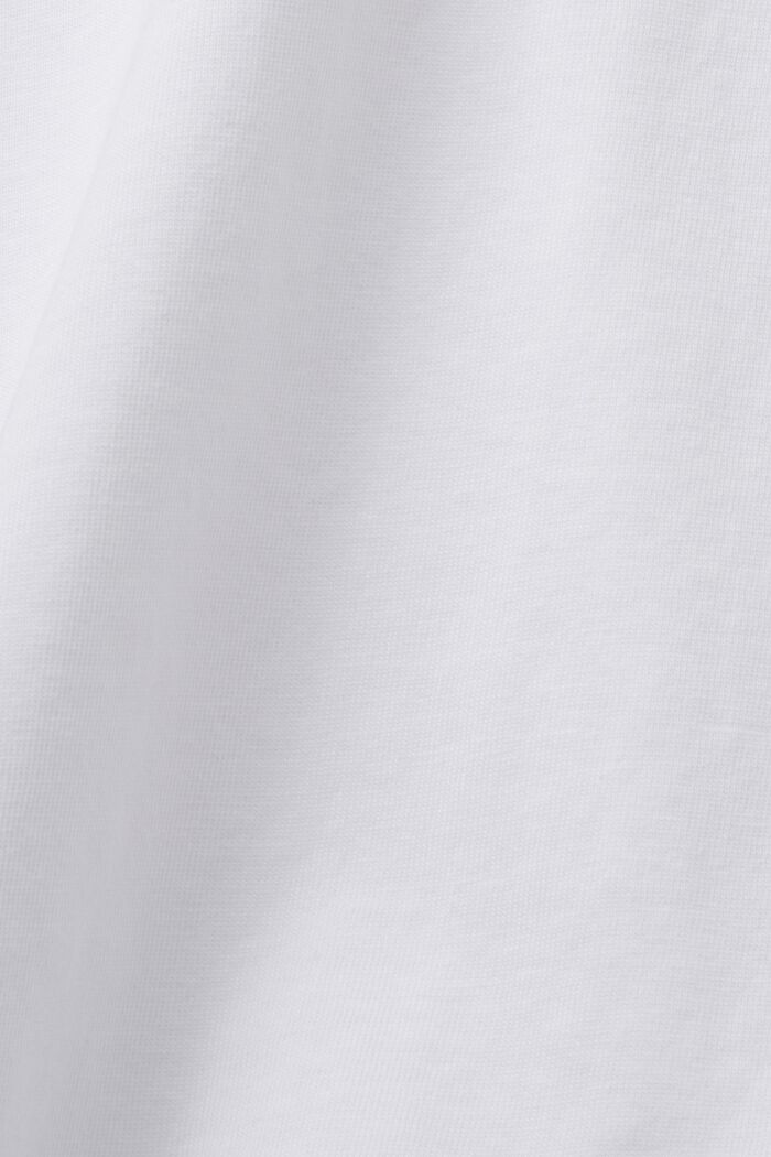 Kort oversize-T-shirt, 100% bomull, WHITE, detail image number 4