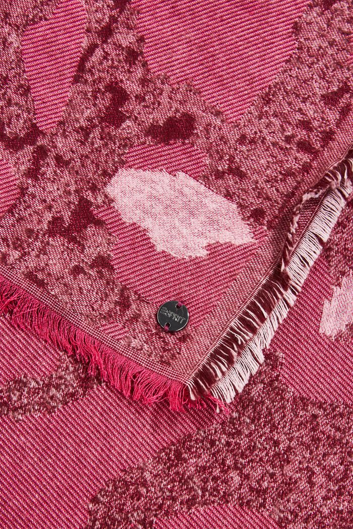 Mönstrad scarf, LENZING™ ECOVERO™, PINK FUCHSIA, detail image number 1