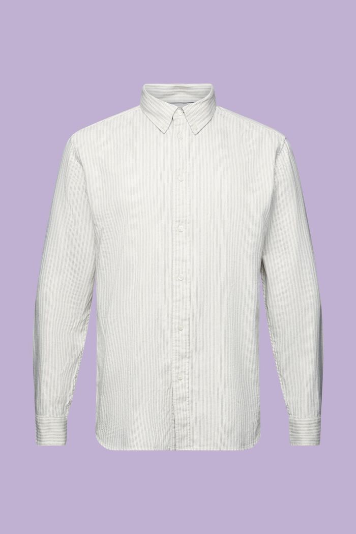 Kritstrecksrandig skjorta i bomullsflanell, ICE, detail image number 6