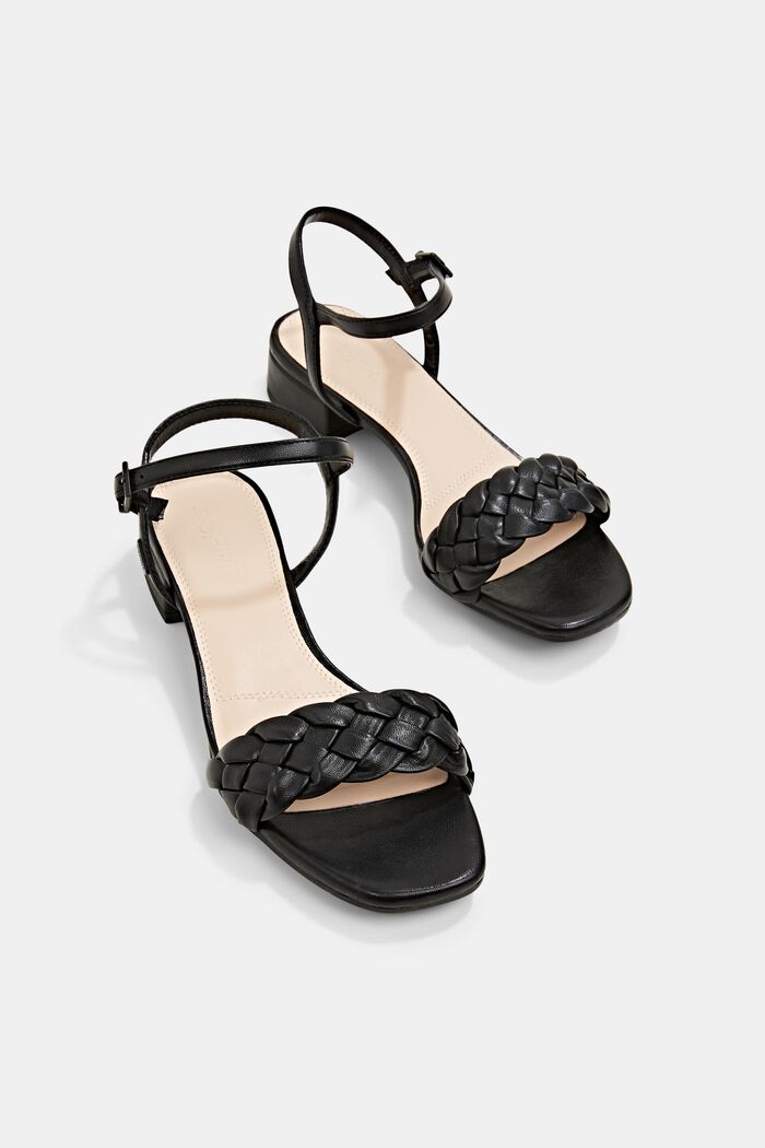 Sandal med flätad rem, BLACK, detail image number 6