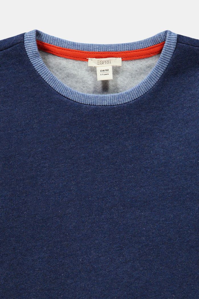 Sweatshirt med randiga ribbmuddar, INK, detail image number 2