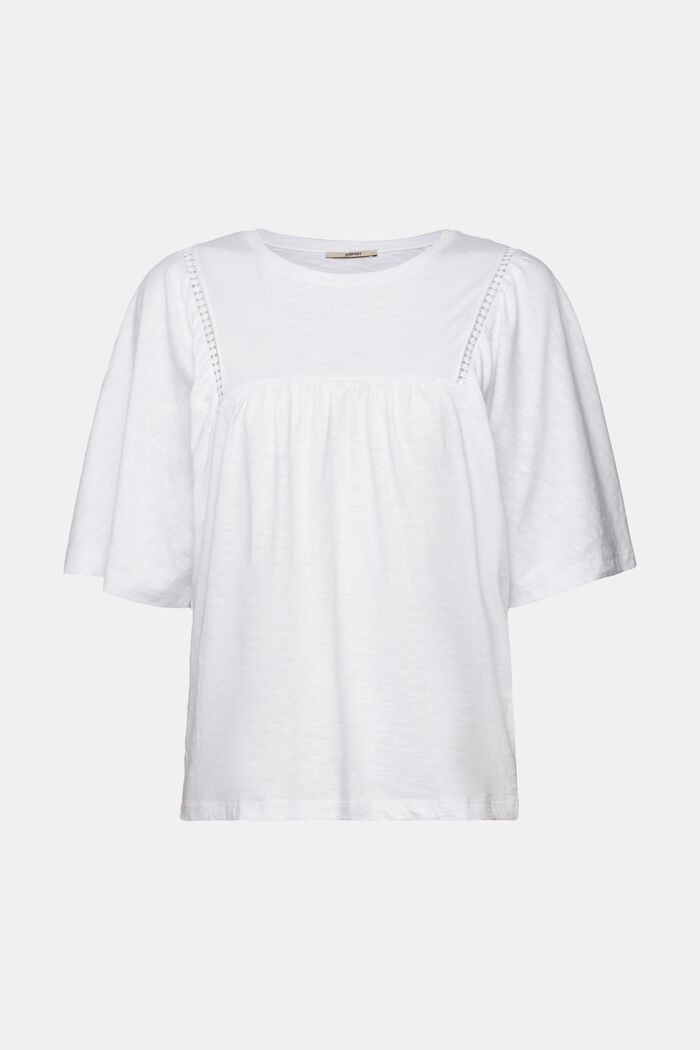 Utsvängd t-shirt , 100% bomull, WHITE, detail image number 6