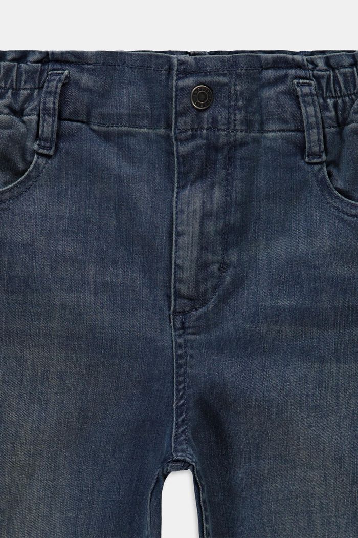 Paperbag-jeans i bomull, BLUE LIGHT WASHED, detail image number 2